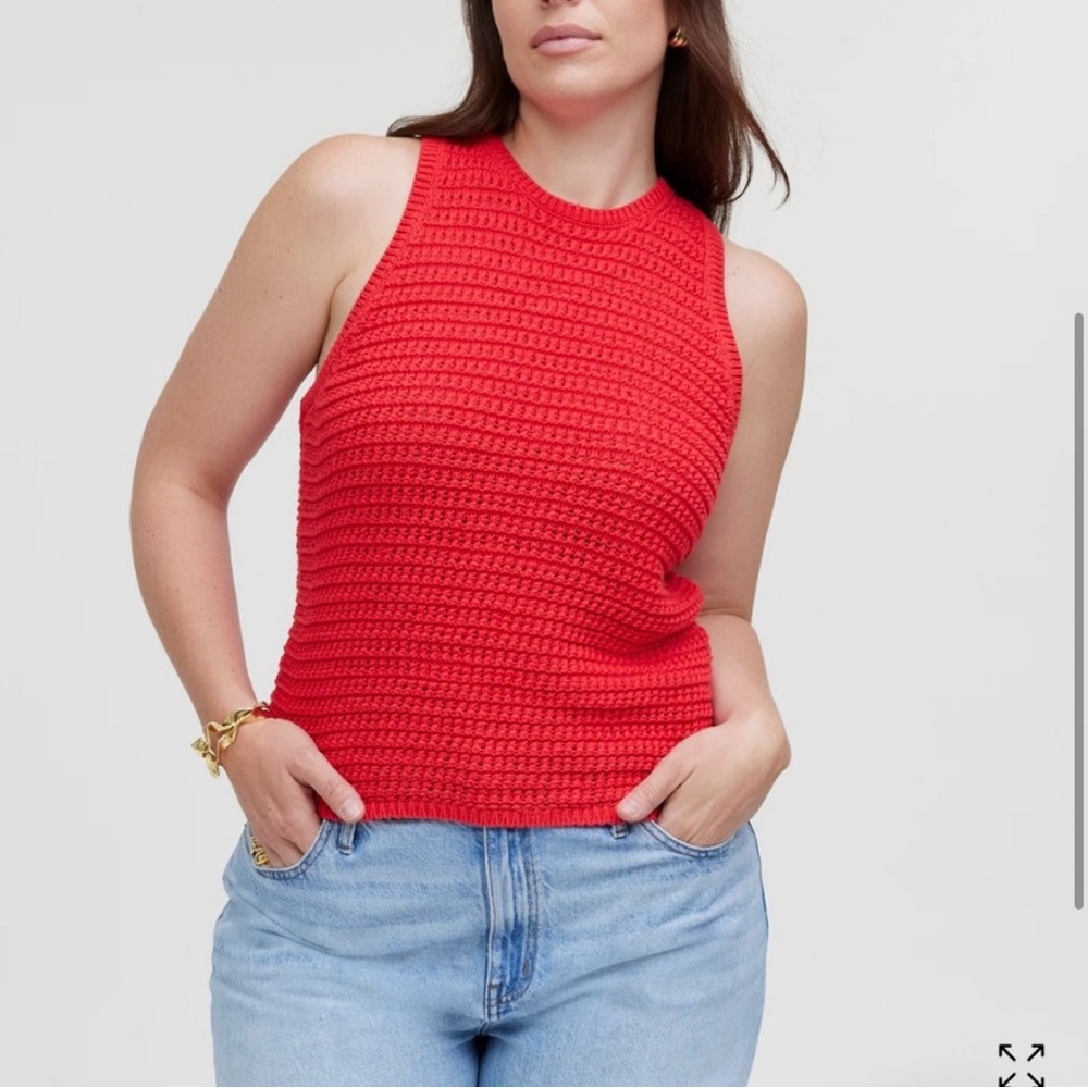 Madewell Women's Sz M Crochet-Knit
Crewneck Sweater Tank